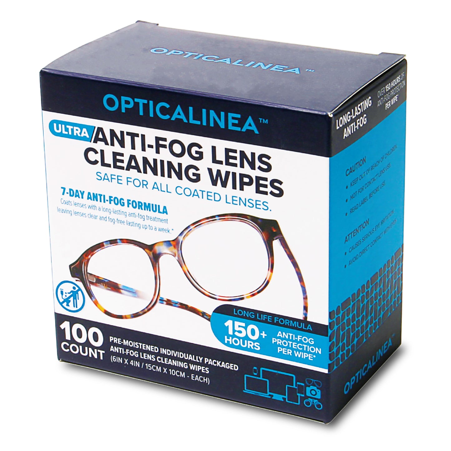 ULTRA ANTI-FOG LENS CLEANING WIPES - 100CT