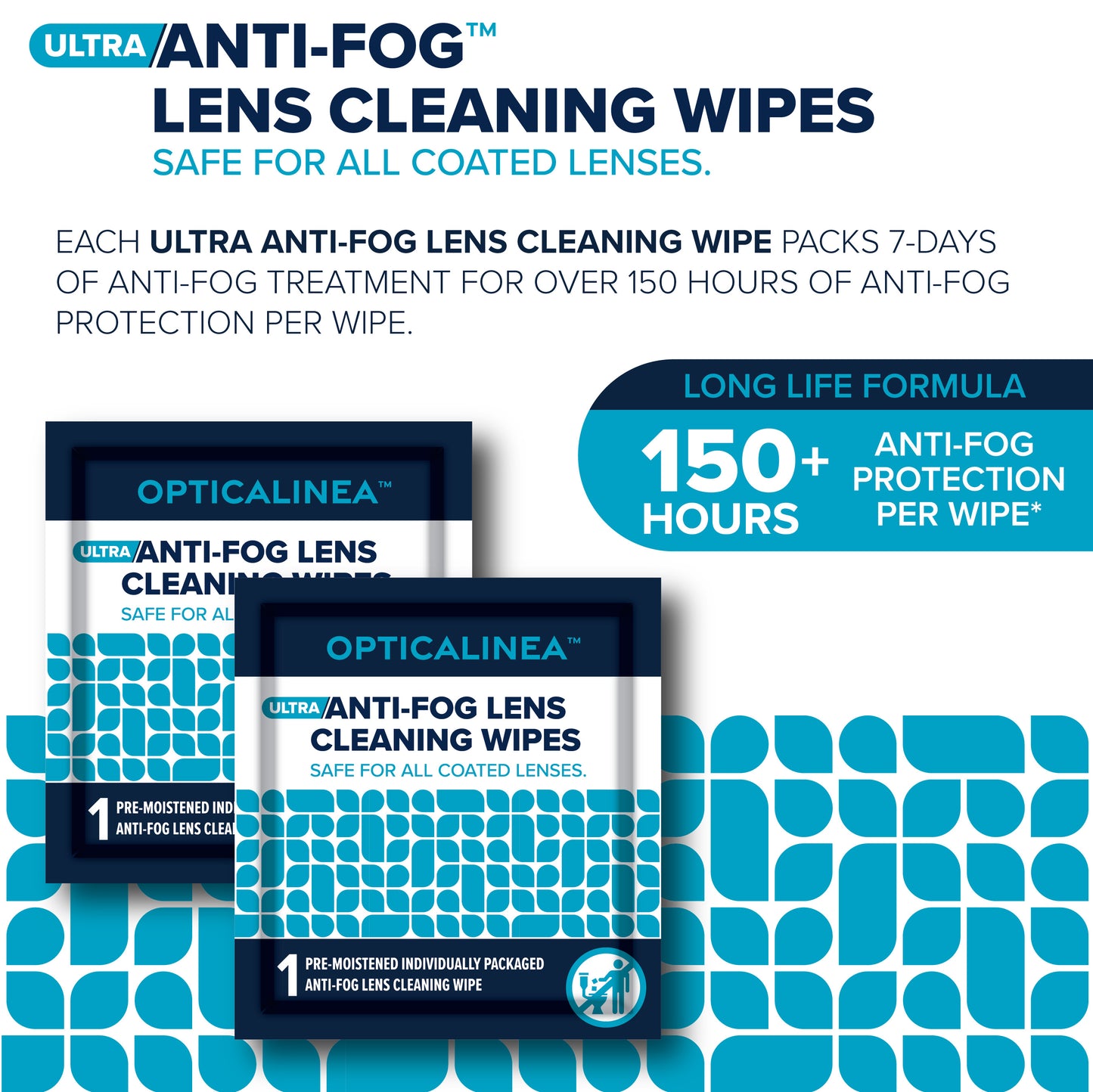 ULTRA ANTI-FOG LENS CLEANING WIPES - 100CT