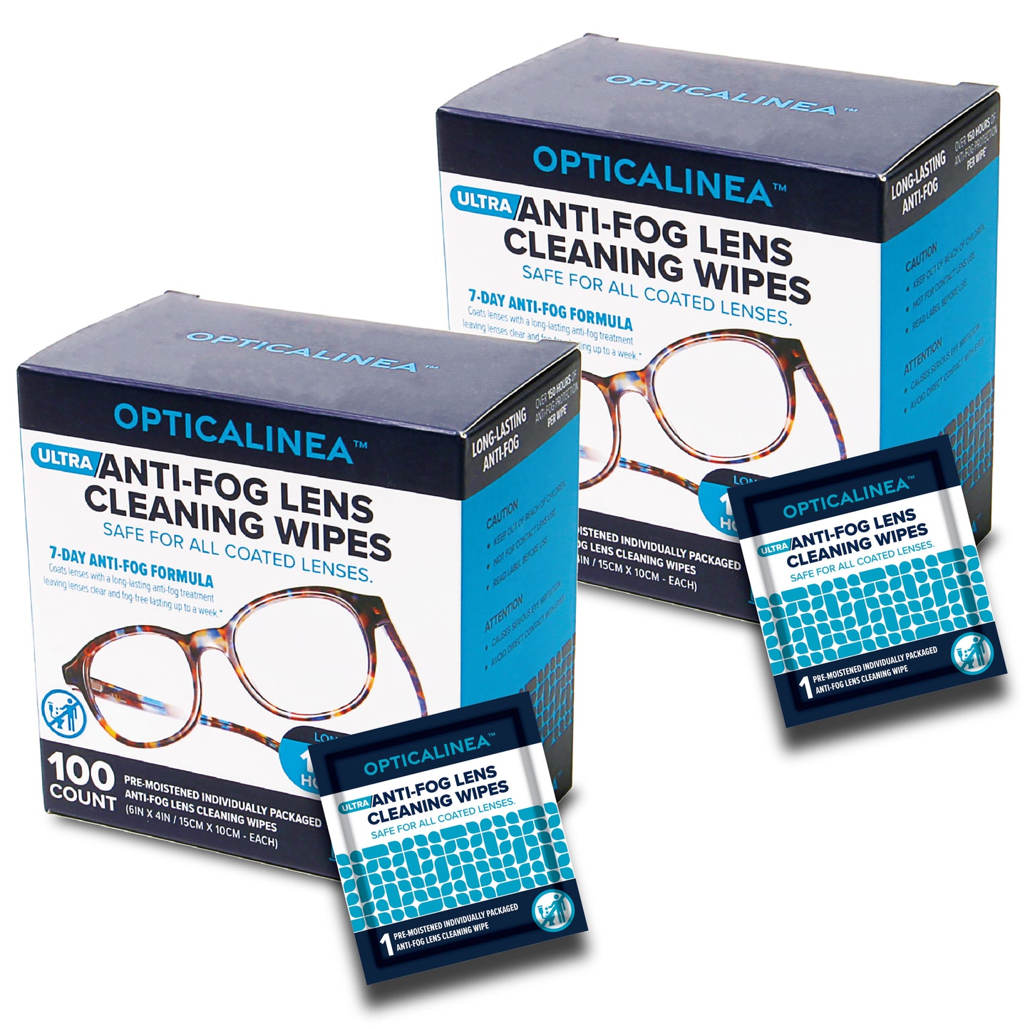 ULTRA ANTI-FOG LENS CLEANING WIPES - 200CT