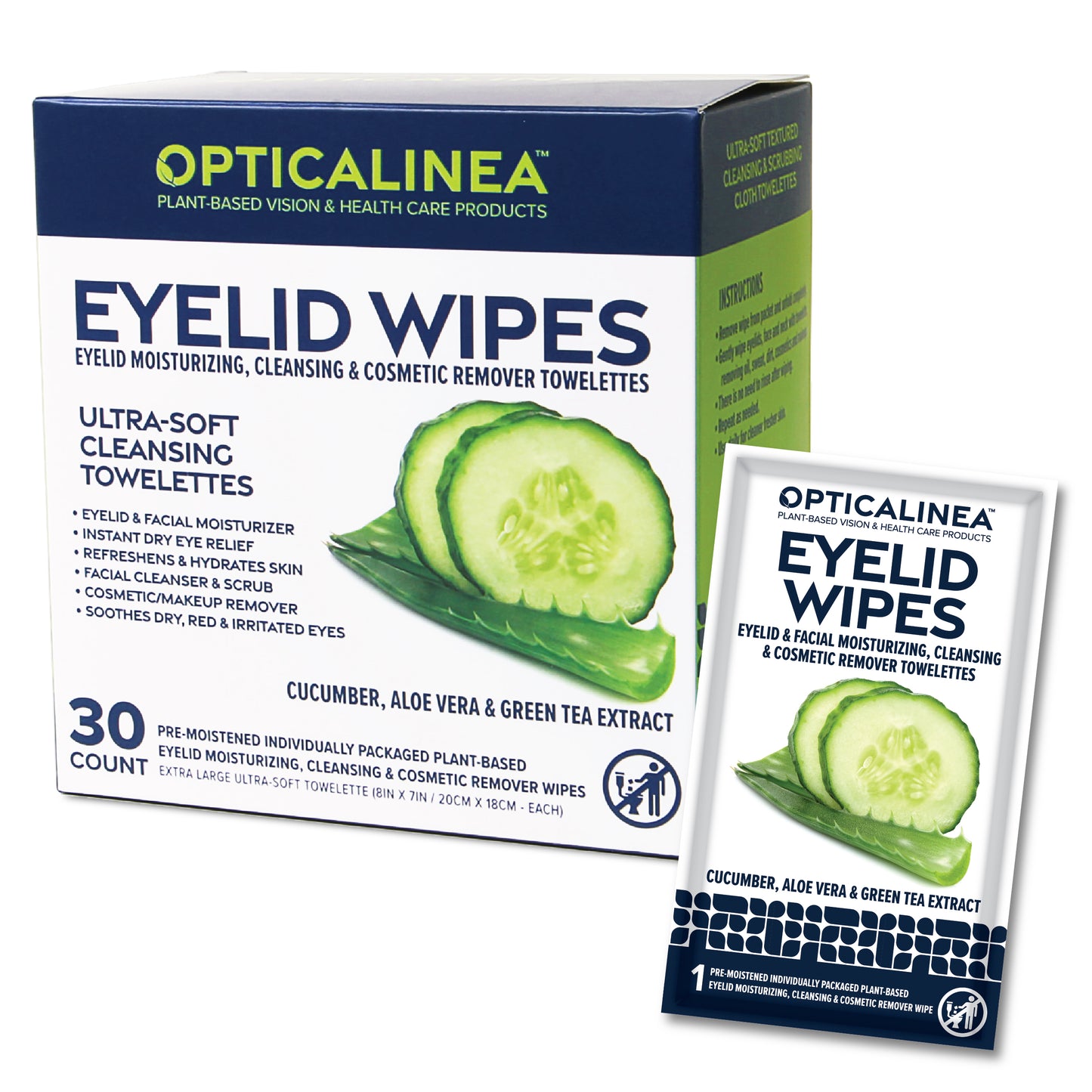 EYELID & LASH WIPES - 30ct