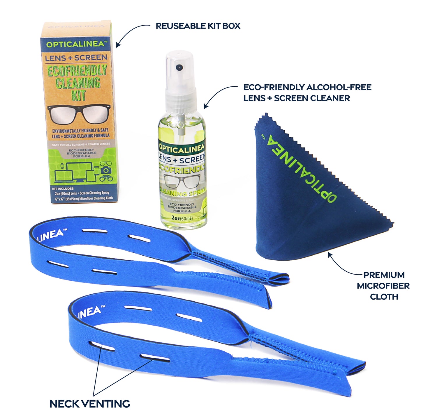 REVERSIBLE 2 PACK ROYAL VENTING NEOPRENE FLOAT RETAINER & ECOFRIENDLY CLEANING KIT